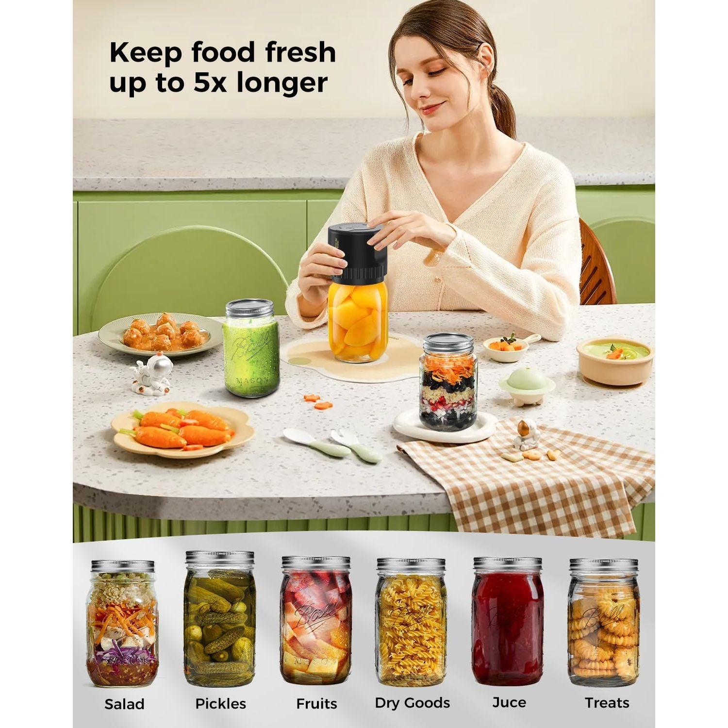 FreshGuard Electric Mason Jar Vacuum Sealer - MadeForMaison