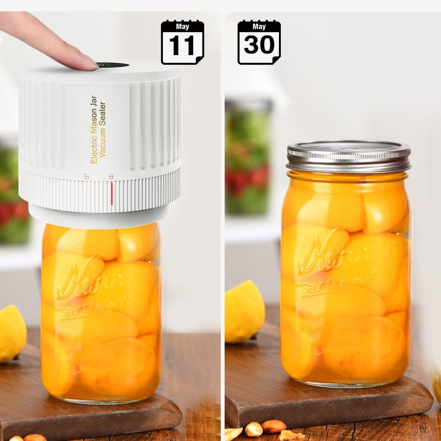 FreshGuard Electric Mason Jar Vacuum Sealer - MadeForMaison