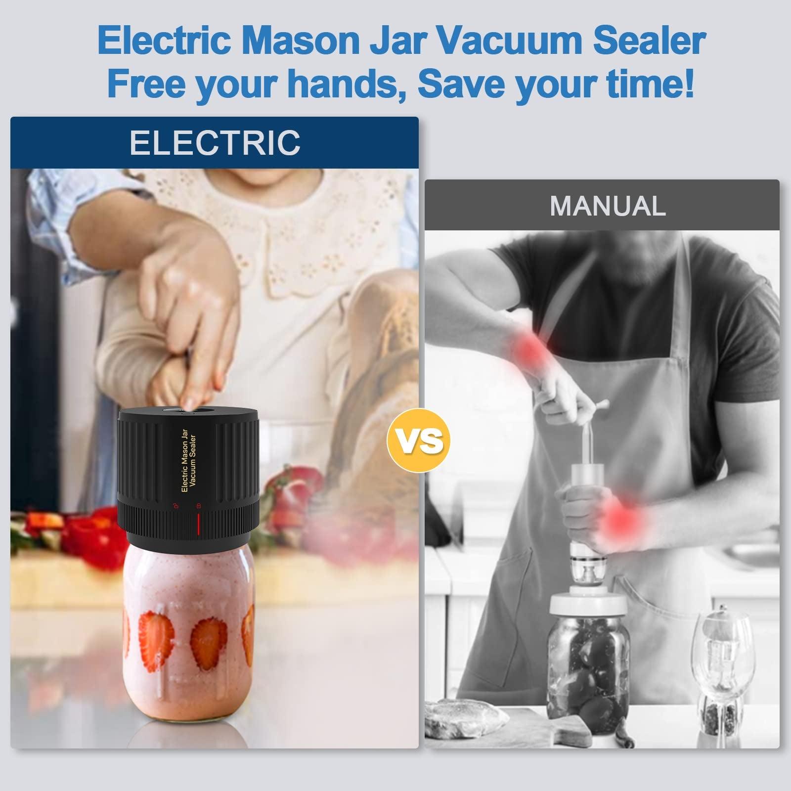 FreshGuard Electric Mason Jar Vacuum Sealer - MadeForMaison